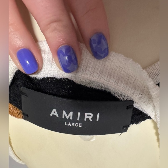 NWT Amiri Backless Multi-Stripe Sweater Dress in Brown/Black - Picture 9 of 16